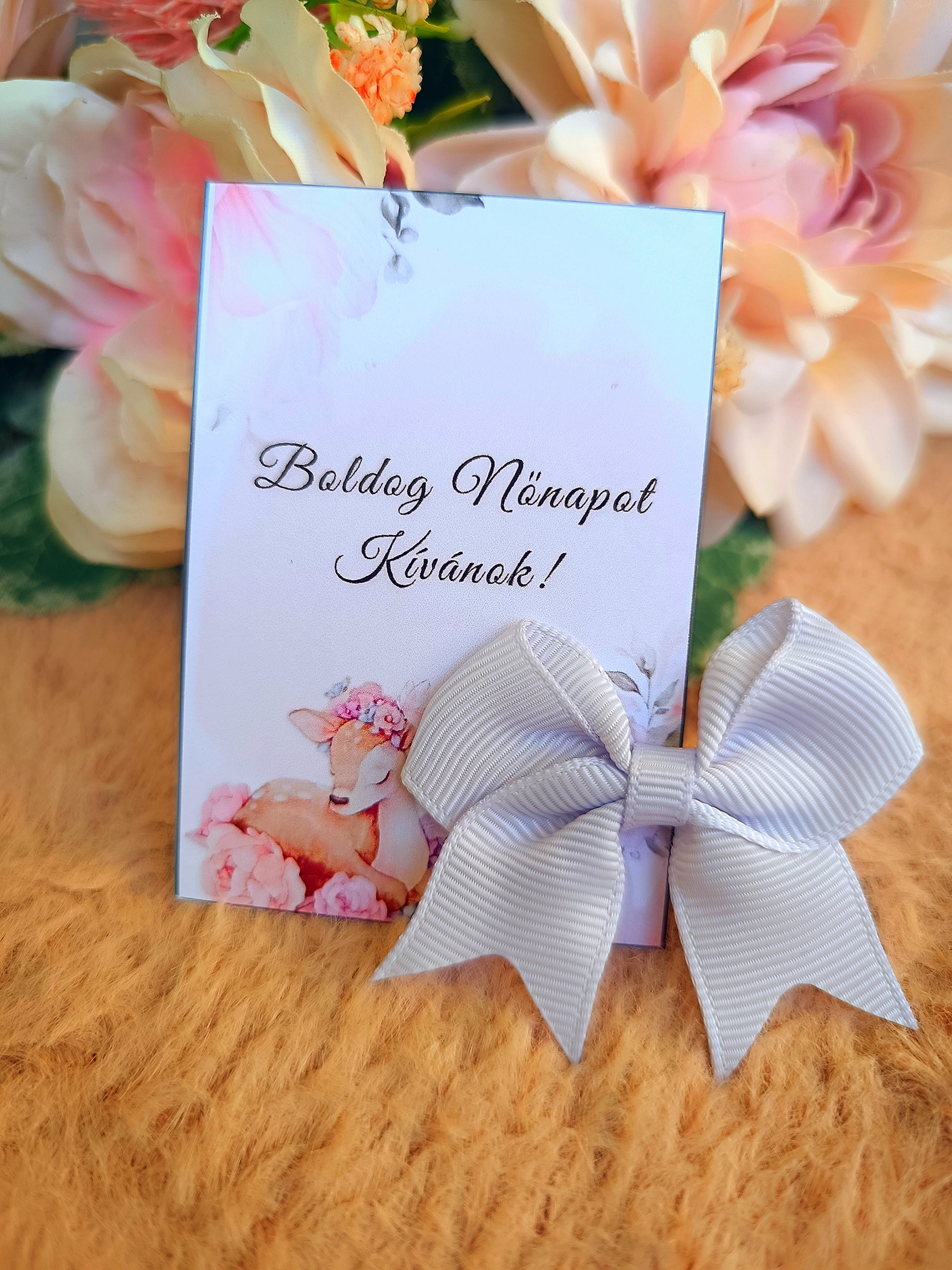 Ajándék masni csatt nőnapi világos lila